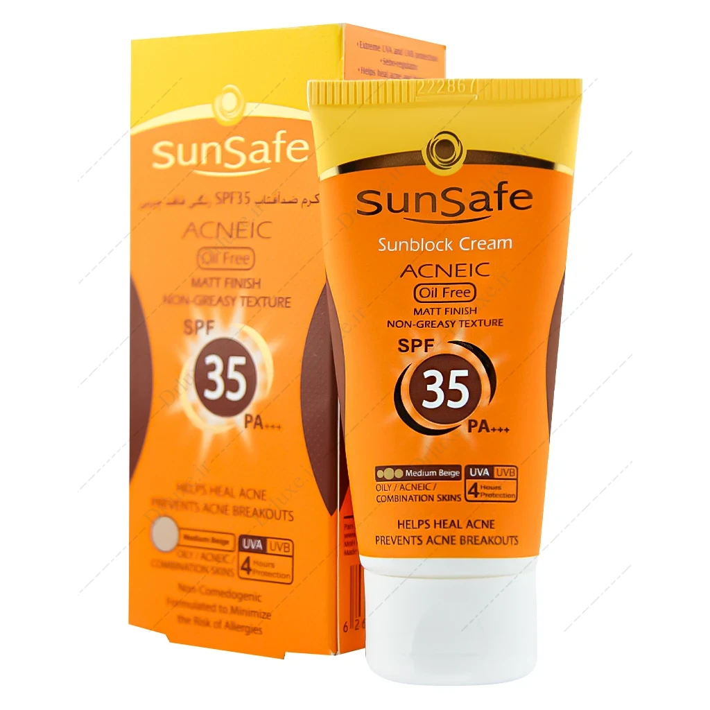 کرم ضد آفتاب رنگی SPF35 پوست چرب و آکنه ای سان سیف